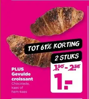 PLUS PLUS Gevulde croissant aanbieding