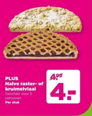 PLUS PLUS Halve raster- of kruimelvlaai aanbieding