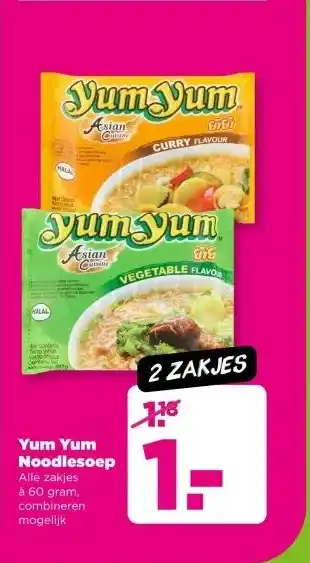 PLUS Yum Yum Noodlesoep aanbieding