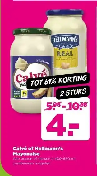 PLUS Calvé of Hellmann's Mayonaise aanbieding