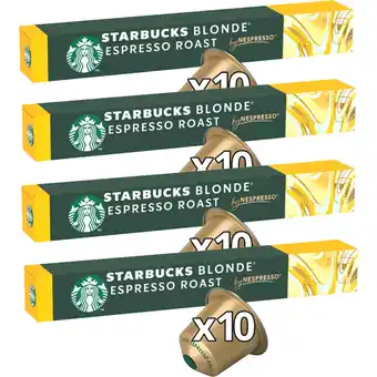 Albert Heijn Starbucks Nespresso blonde espresso roast 4-pack aanbieding