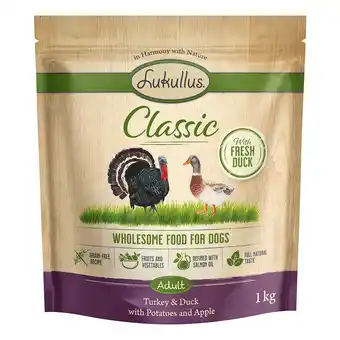 Zooplus 5x1 kg Lukullus Classic Kalkoen & Eend (Graanvrij) Honden Droogvoer aanbieding