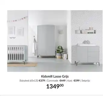 Babypark Kidsmill Lasse Grijs aanbieding