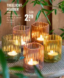 GroenRijk Theelicht houder Glas aanbieding