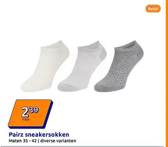 Action Pairz sneakersokken aanbieding