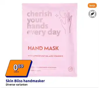 Action Skin Bliss handmasker aanbieding