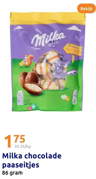 Action Milka chocolade paaseitjes aanbieding