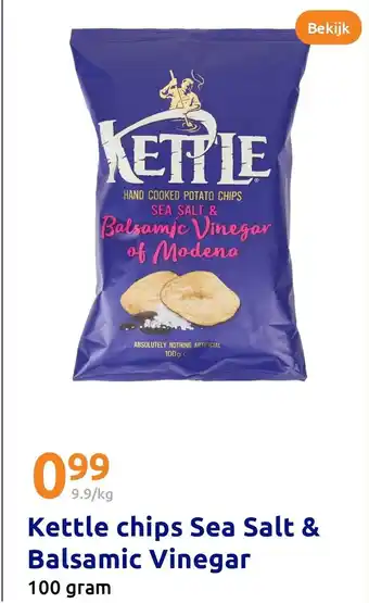 Action Kettle chips Sea Salt & Balsamic Vinegar aanbieding