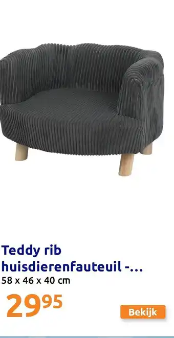 Action Teddy rib huisdierenfauteuil aanbieding