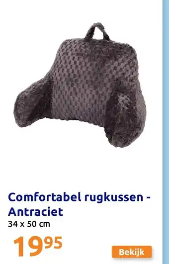 Action Comfortabel rugkussen  Antraciet aanbieding