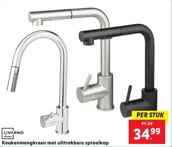 Lidl Livarno home Keukenmengkraan met uittrekbare sproeikop aanbieding