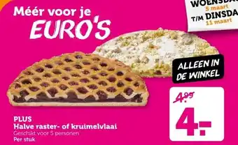 Coop PLUS Halve raster- of kruimelvlaai aanbieding