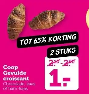 Coop Coop Gevulde croissant aanbieding