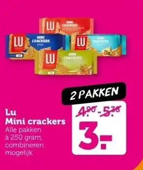 Coop Lu Mini crackers aanbieding