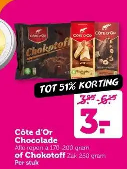 Coop Côte d'Or Chocolade of Chokotoff aanbieding