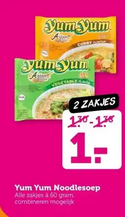 Coop Yum Yum Noodlesoep aanbieding