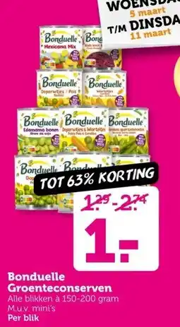 Coop Bonduelle Groenteconserven aanbieding