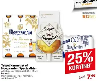 Coop Tripel Karmeliet of Hoegaarden Speciaalbier aanbieding