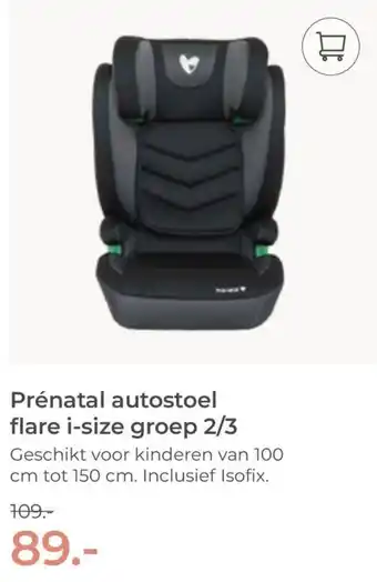 Prenatal Prénatal autostoel flare i-size groep 2 / 3 aanbieding