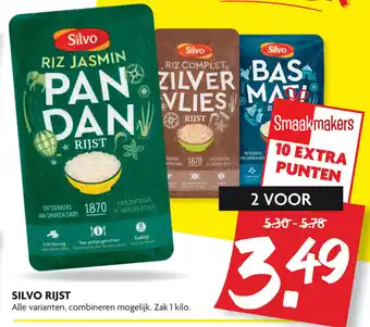 Dekamarkt Silvo Rijst 2*1kg aanbieding