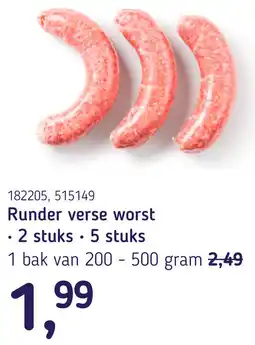 Van Hoeckel Runder verse worst aanbieding