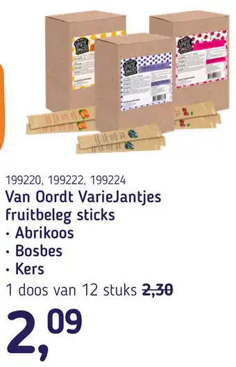 Van Hoeckel Van Oordt VarieJantjes fruitbeleg sticks aanbieding