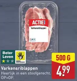 ALDI Varkensriblappen aanbieding