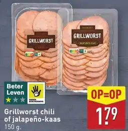 ALDI Grillworst chili of jalapeño kaas aanbieding