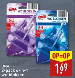 ALDI Una 2-pack 6 in 1 wc blokken aanbieding