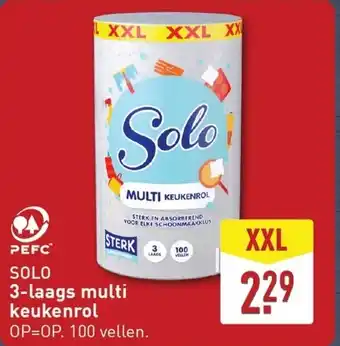 ALDI Pefc solo 3-laags multi keukenrol aanbieding