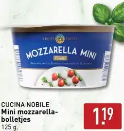 ALDI Cucina nobile mini mozzarella bolletjes aanbieding