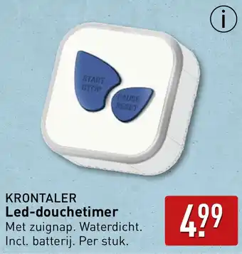 ALDI Krontaler Led douchetimer aanbieding