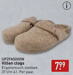 ALDI Up2fashion vilten clogs aanbieding