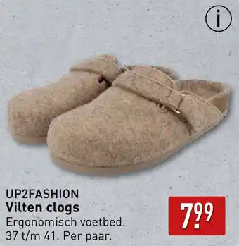 ALDI Up2fashion vilten clogs aanbieding