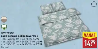 ALDI Novitesse Luxe percale dekbedovertrek aanbieding