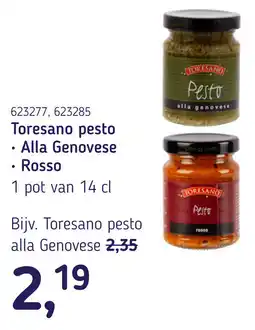 Van Hoeckel Toresano pesto aanbieding