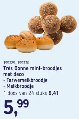 Van Hoeckel Très Bonne mini broodjes met deco aanbieding