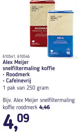 Van Hoeckel Alex Meijer snelfiltermaling koffie aanbieding