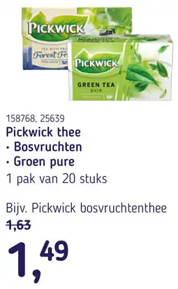 Van Hoeckel Pickwick thee aanbieding