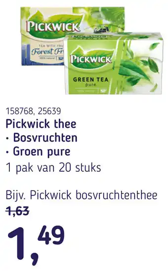 Van Hoeckel Pickwick thee aanbieding