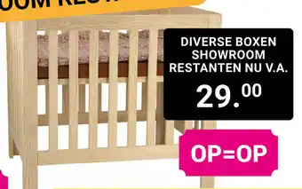 Van Asten BabySuperstore Diverse boxen showroom restanten aanbieding