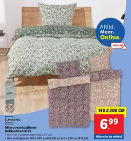 Lidl Livarno home Microvezelsatijnen dekbedovertrek aanbieding