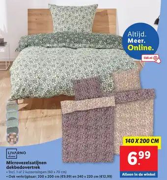 Lidl Livarno home Microvezelsatijnen dekbedovertrek aanbieding