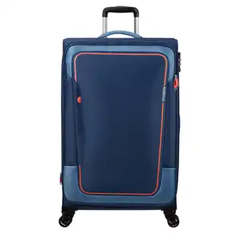 Amazon American Tourister Pulsonic - Spinner L, uitbreidbare koffer, 81 cm, 113/122 L, Blue (Combat Navy) aanbieding