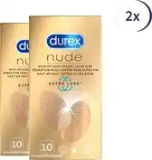 Bol.com Durex Nude Extra Lube 10st x 2 aanbieding