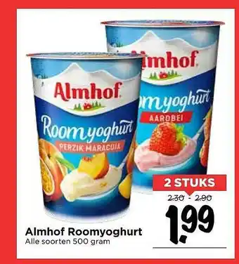 Vomar Voordeelmarkt Almhof Roomyoghurt aanbieding