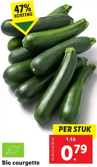 Lidl Bio courgette aanbieding