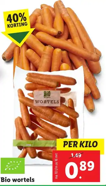 Lidl Bio wortels aanbieding