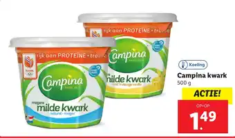 Lidl Campina kwark aanbieding