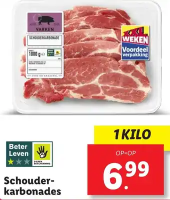 Lidl Schouder karbonades aanbieding